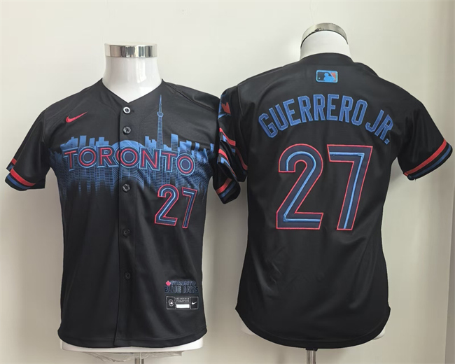 Youth Toronto Blue Jays #27 Vladimir Guerrero Jr. Navy 2024 City Connect Limited Stitched Baseball Jersey
